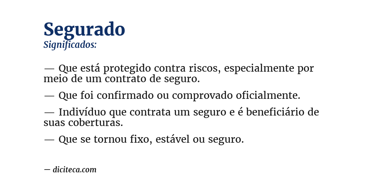 Significado de segurado