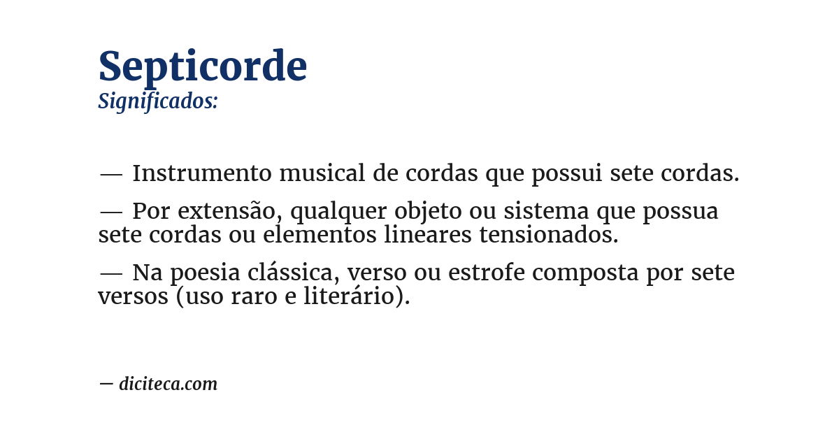 Significado de septicorde