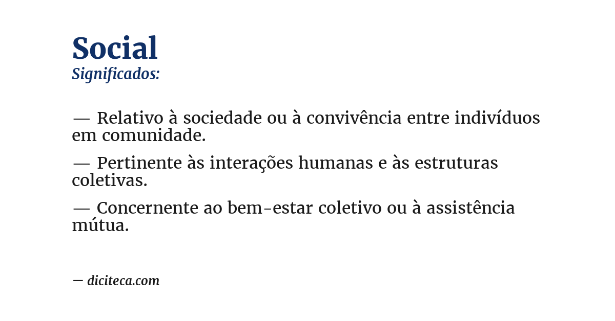 Significado de social