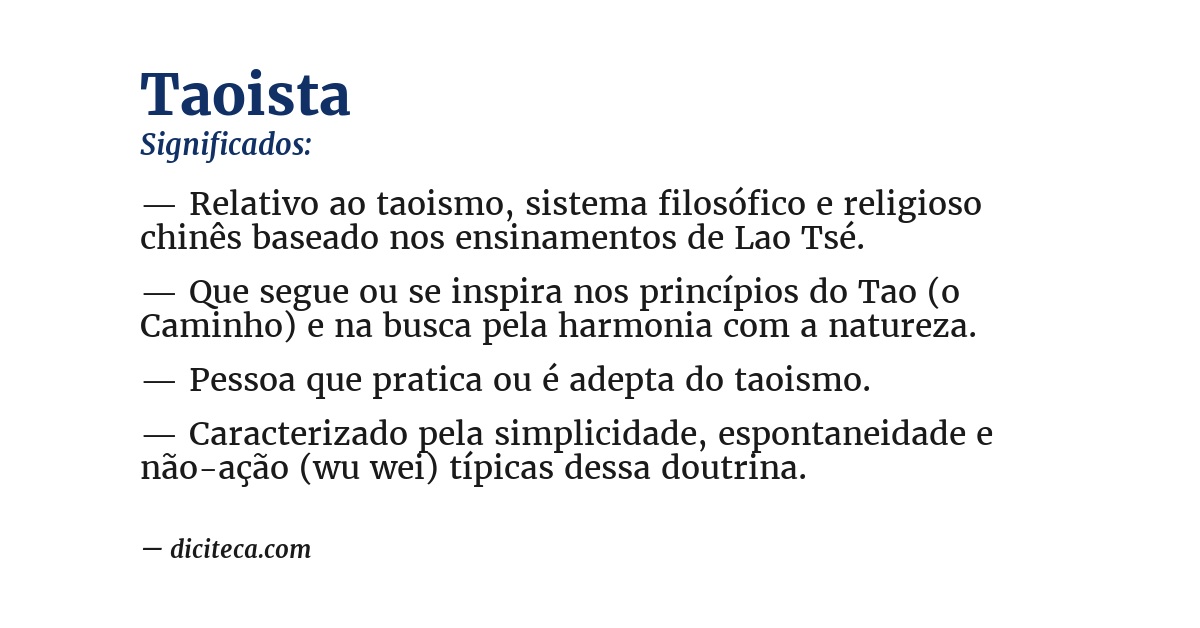 Significado de taoista