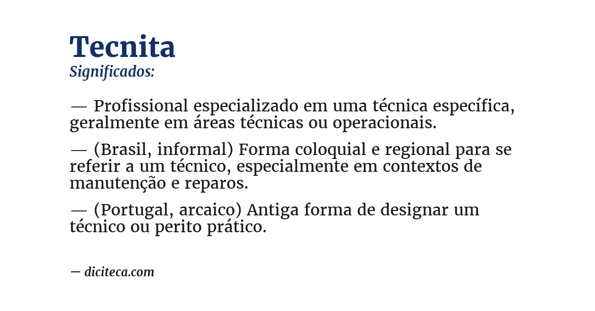 Significado de tecnita