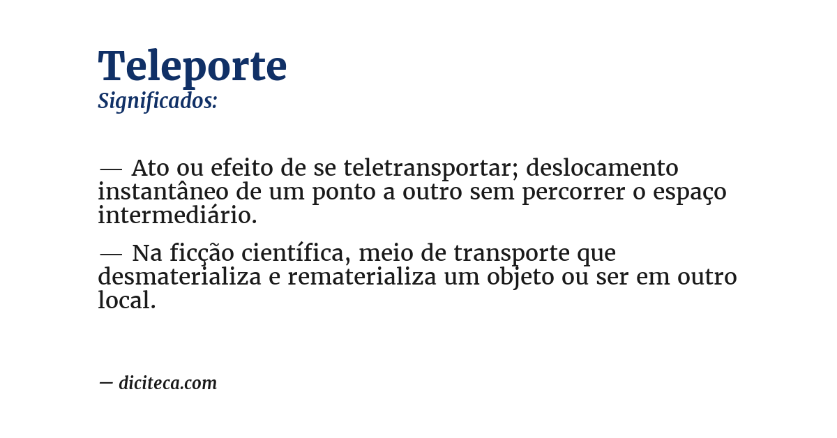Significado de teleporte