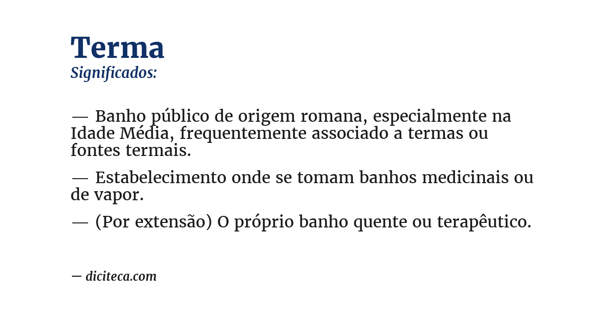 Significado de terma