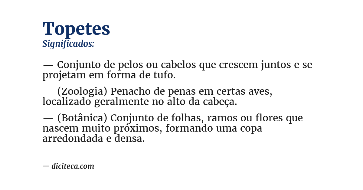 Significado de topetes