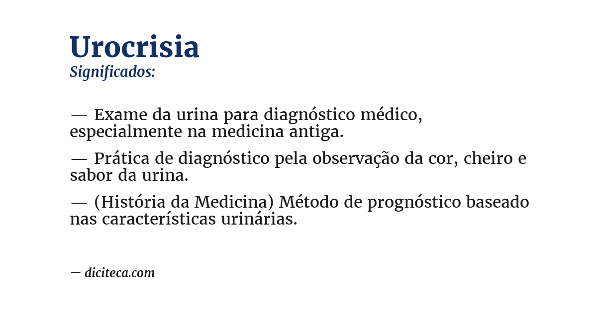 Significado de urocrisia