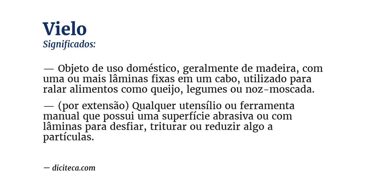 Significado de vielo