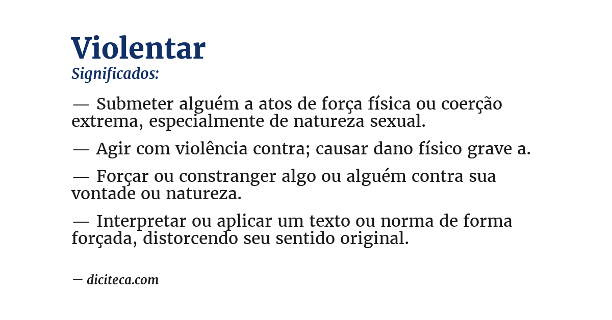 Significado de violentar