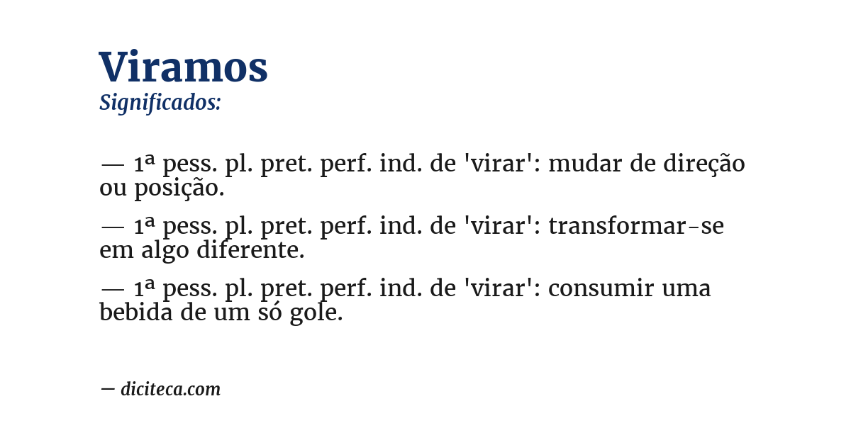 Significado de viramos