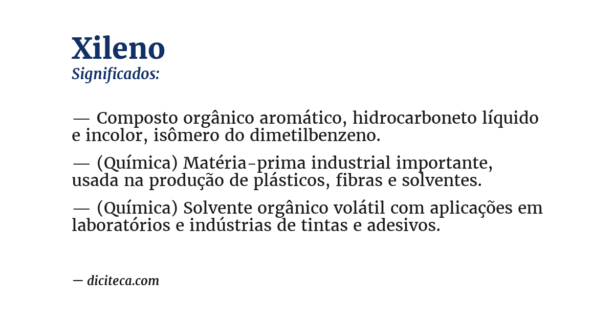 Significado de xileno