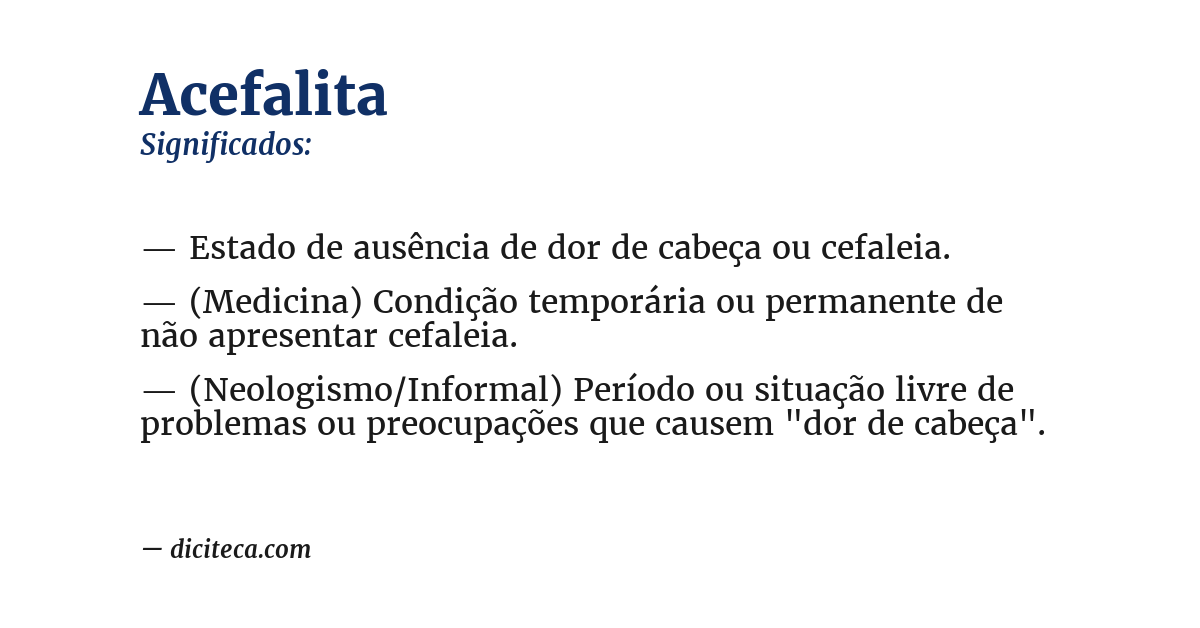 Significado de acefalita