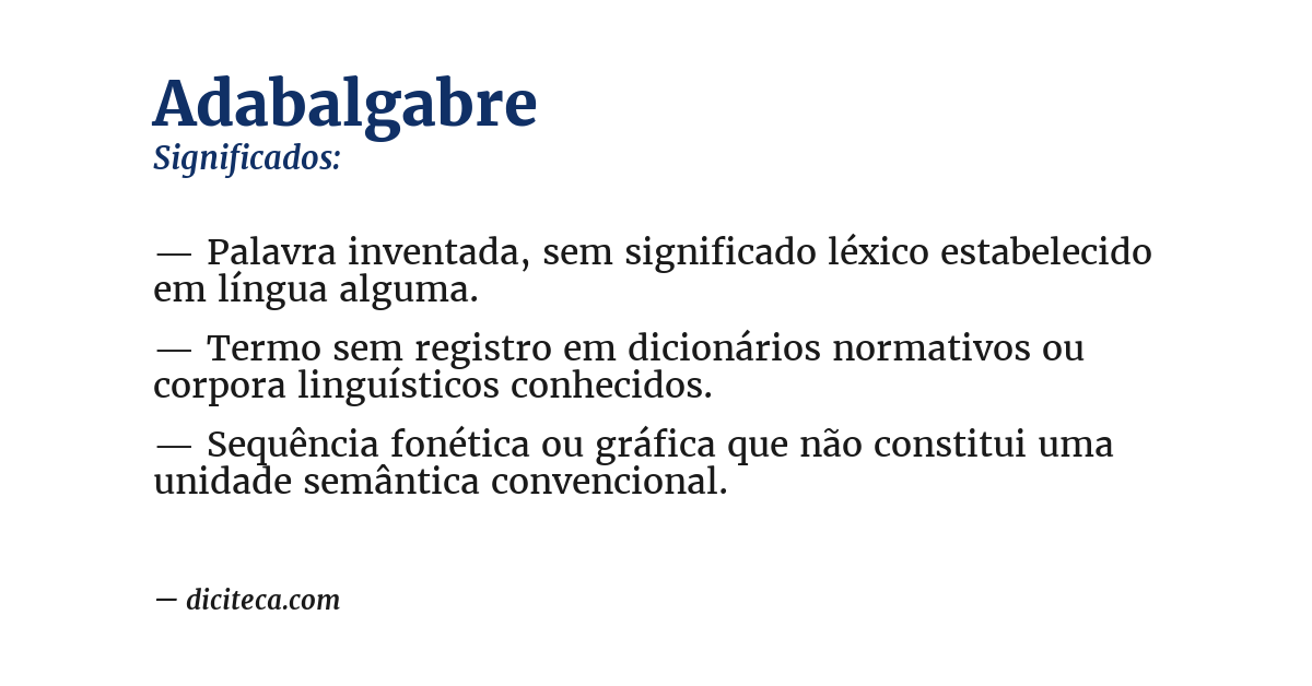 Significado de adabalgabre