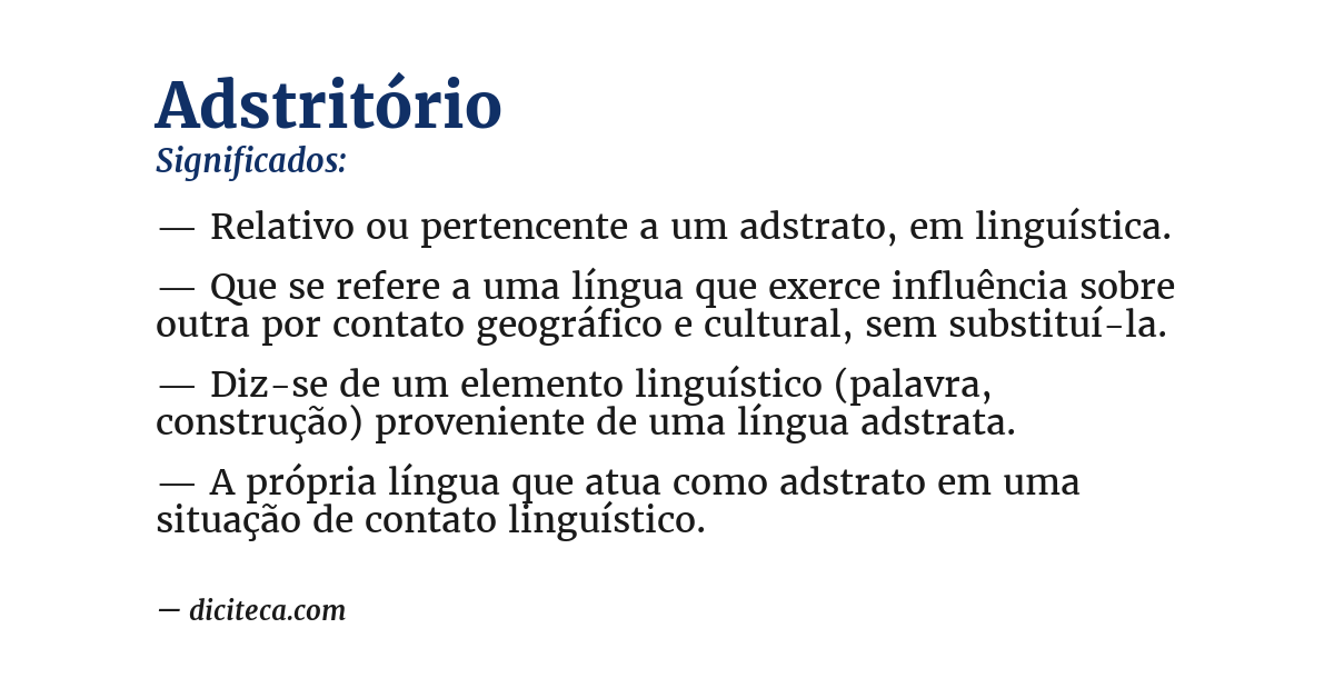 Significado de adstritório