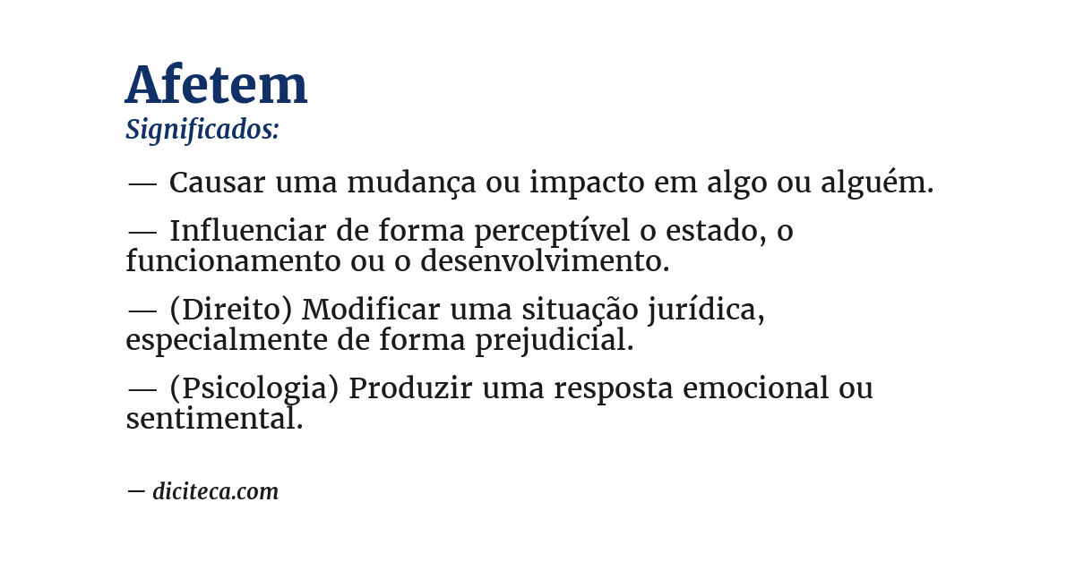 Significado de afetem