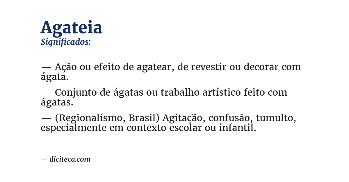Significado de agateia