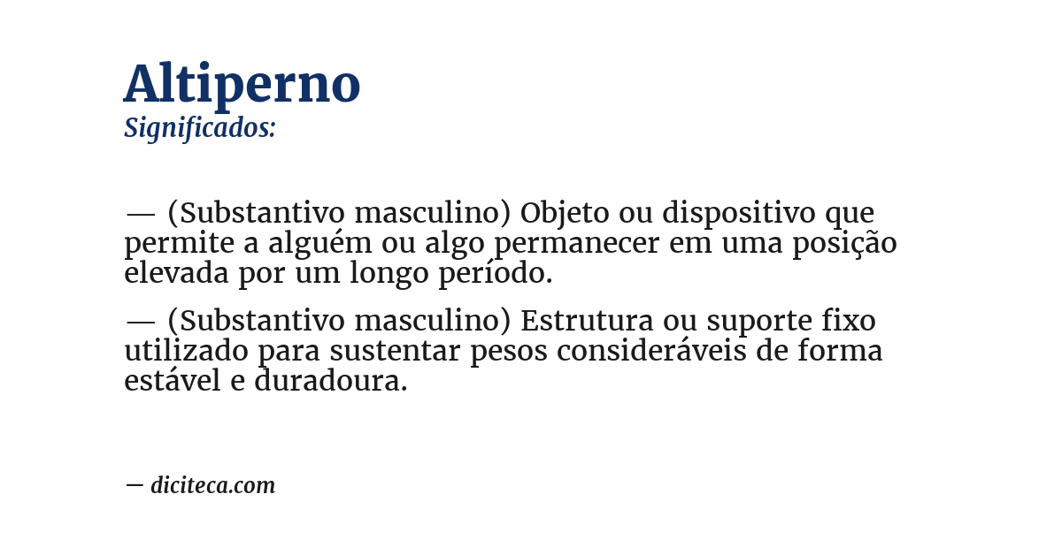 Significado de altiperno