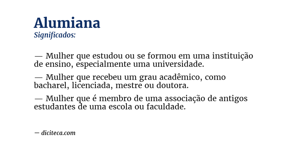 Significado de alumiana