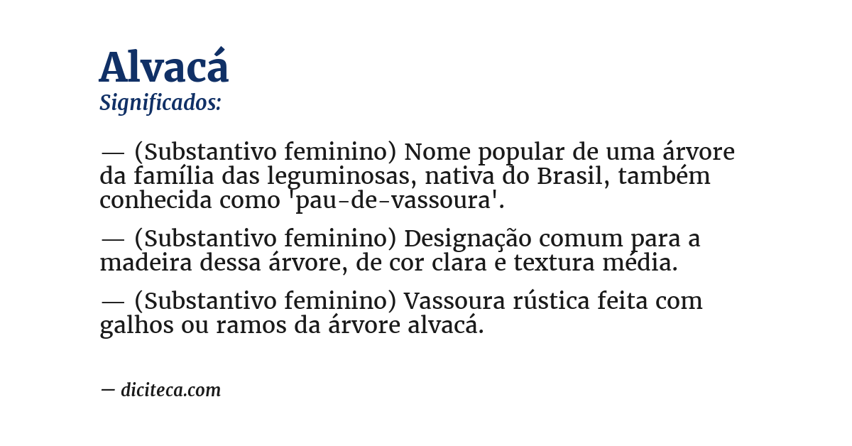 Significado de alvacá