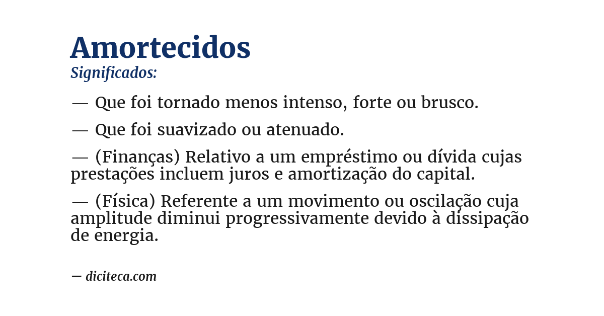 Significado de amortecidos