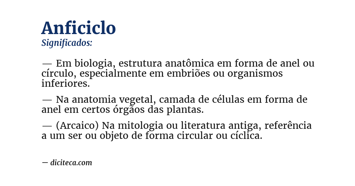 Significado de anficiclo