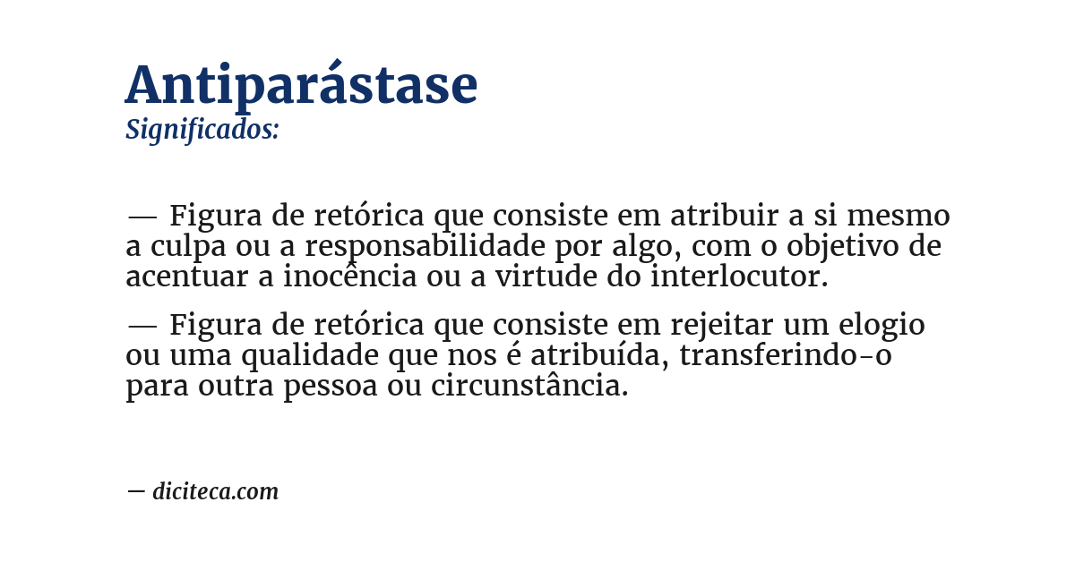 Significado de antiparástase