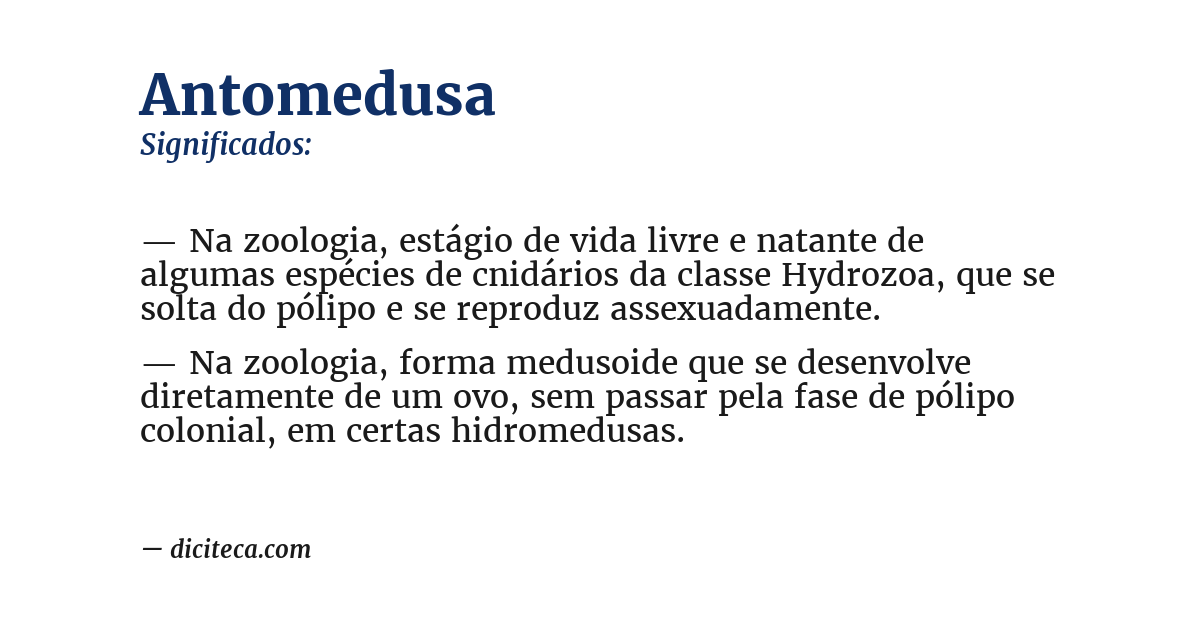 Significado de antomedusa