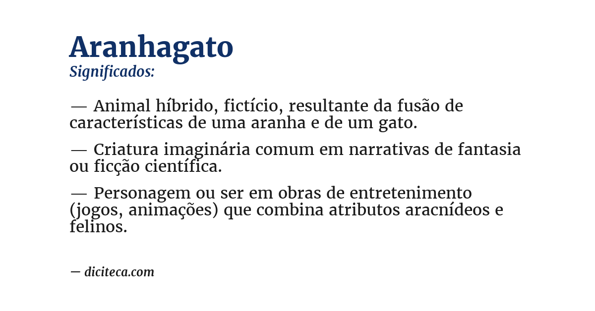 Significado de aranhagato
