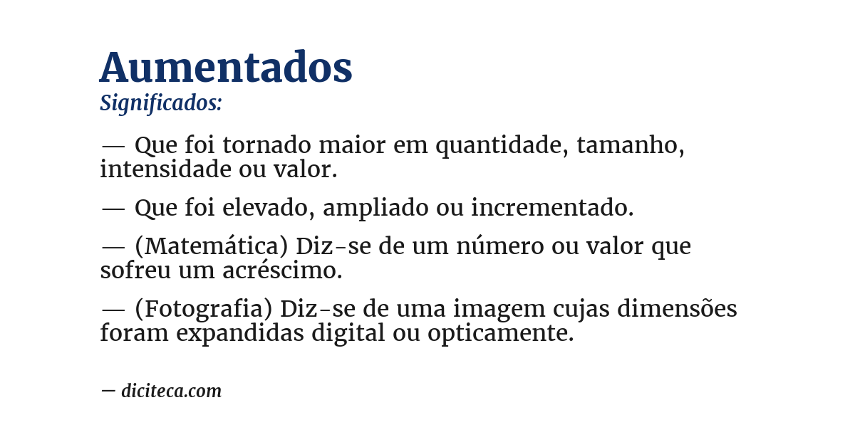 Significado de aumentados
