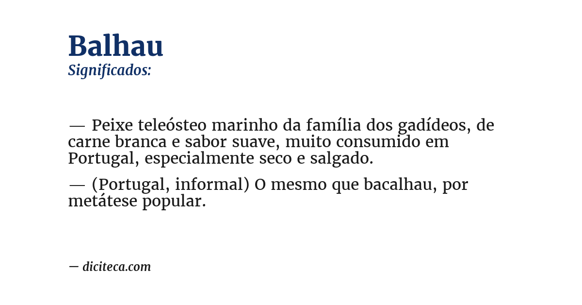 Significado de balhau
