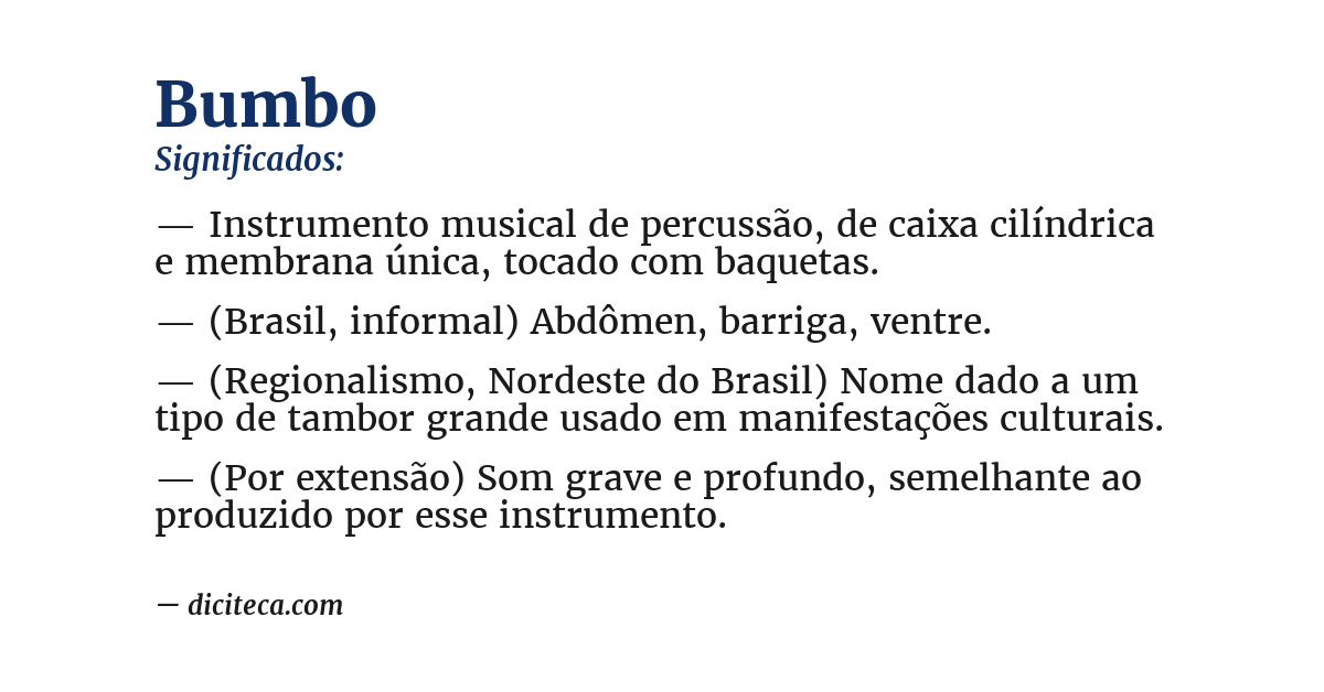 Significado de bumbo