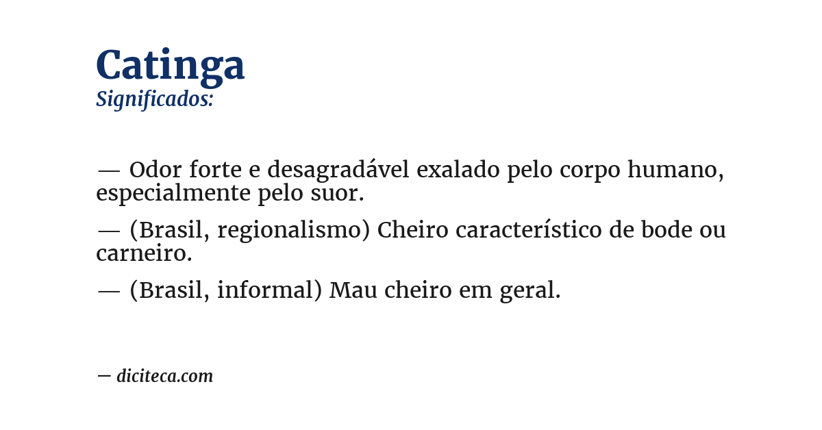 Significado de catinga