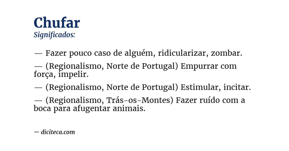 Significado de chufar
