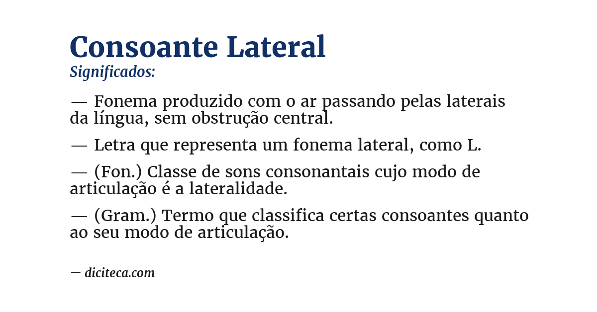 Significado de consoante lateral