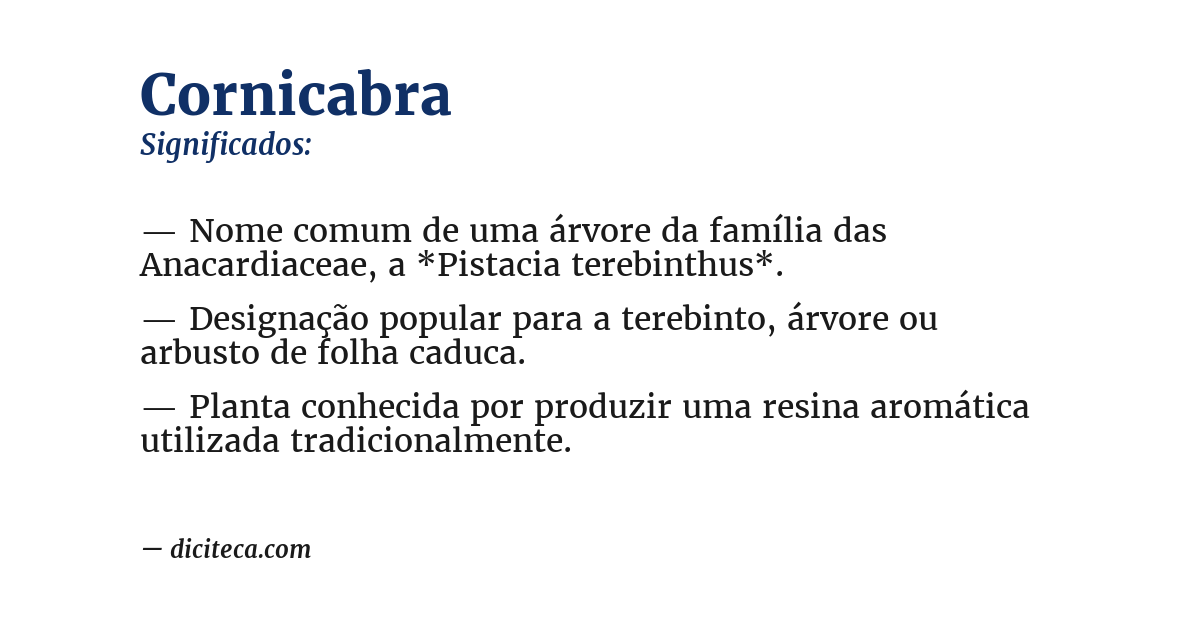 Significado de cornicabra