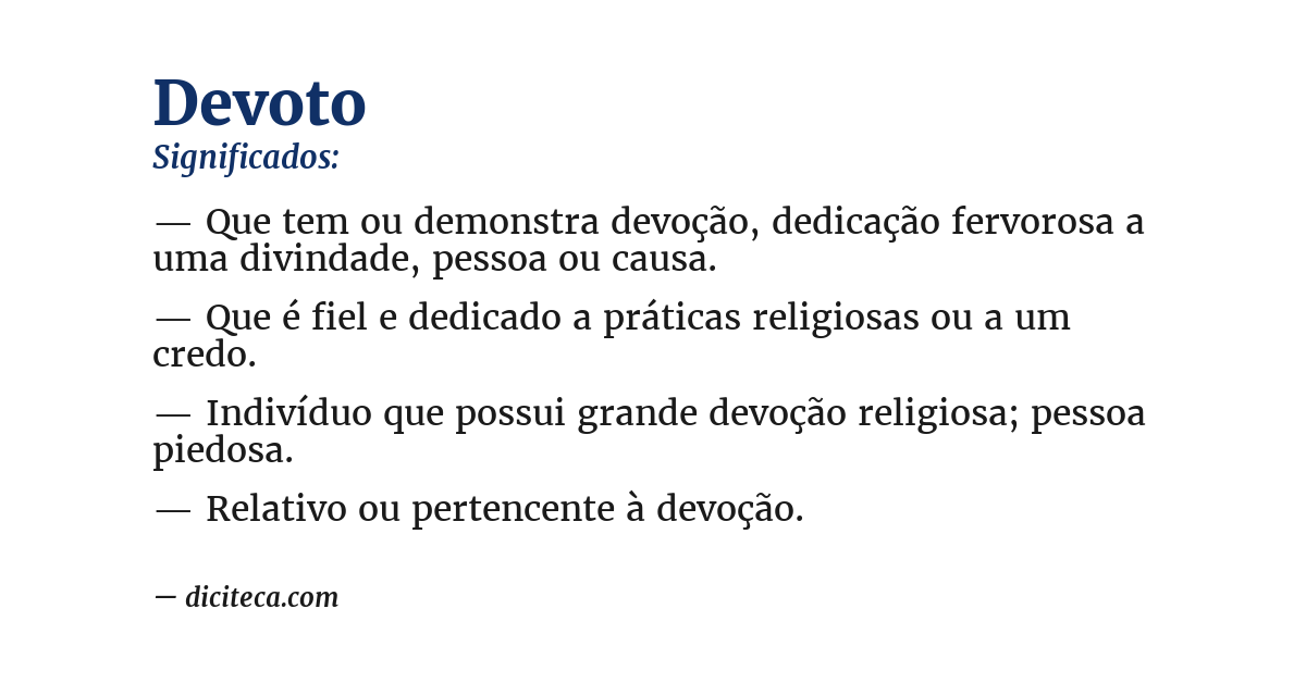 Significado de devoto