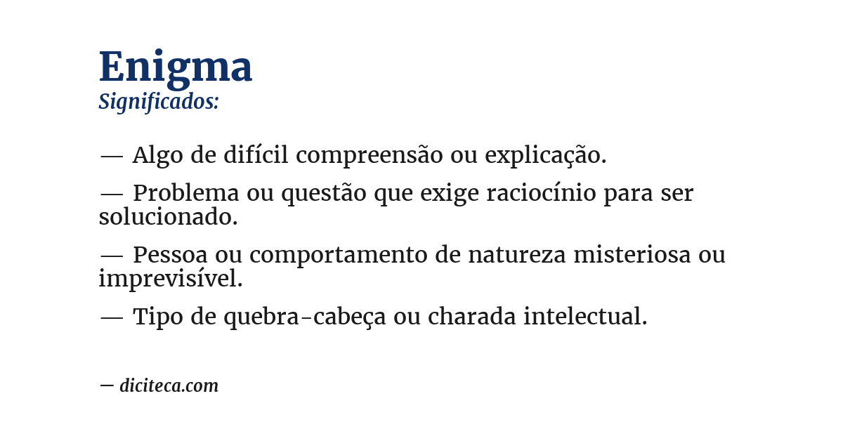 Significado de enigma