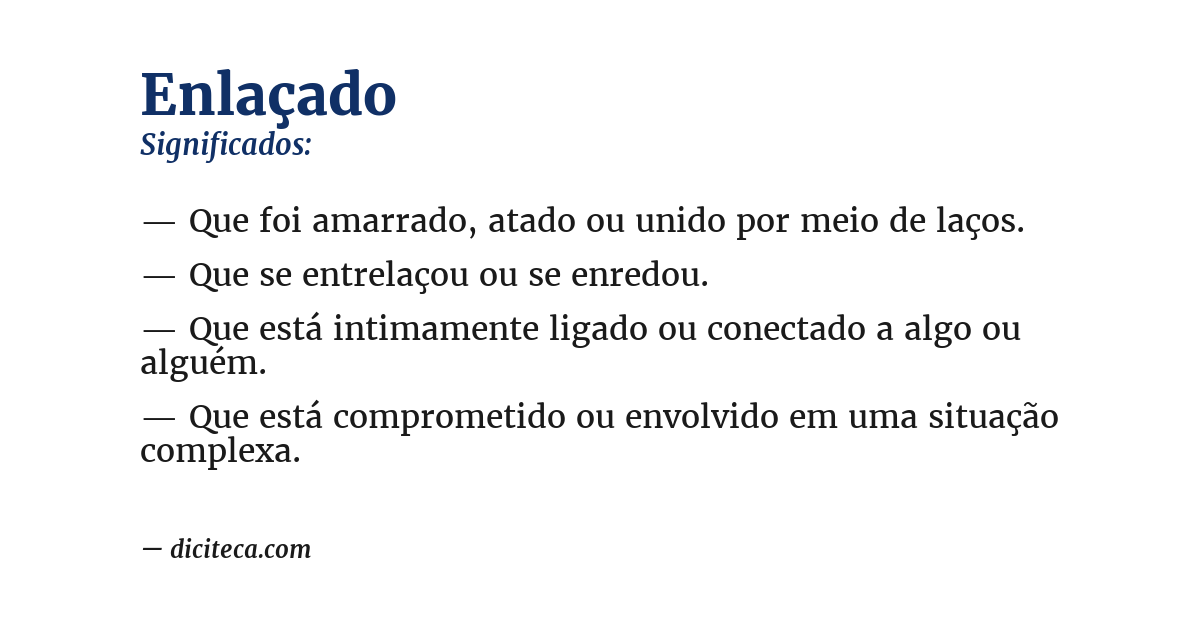 Significado de enlaçado