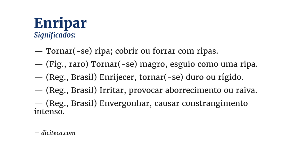 Significado de enripar