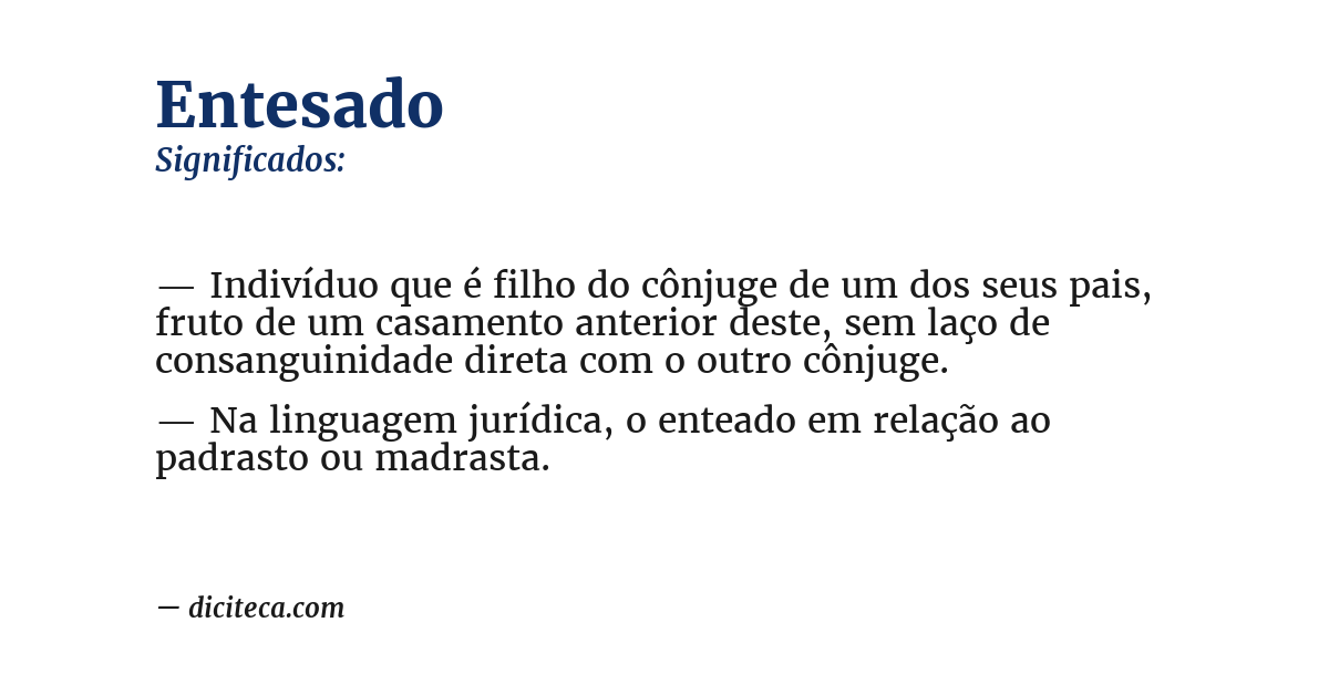 Significado de entesado