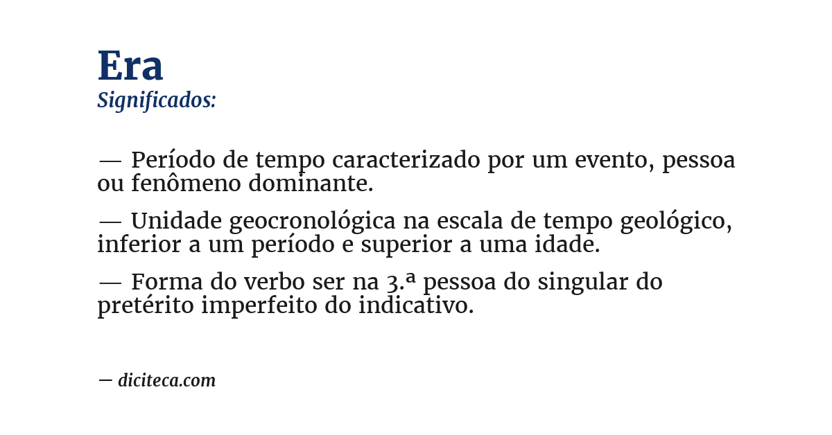Significado de era