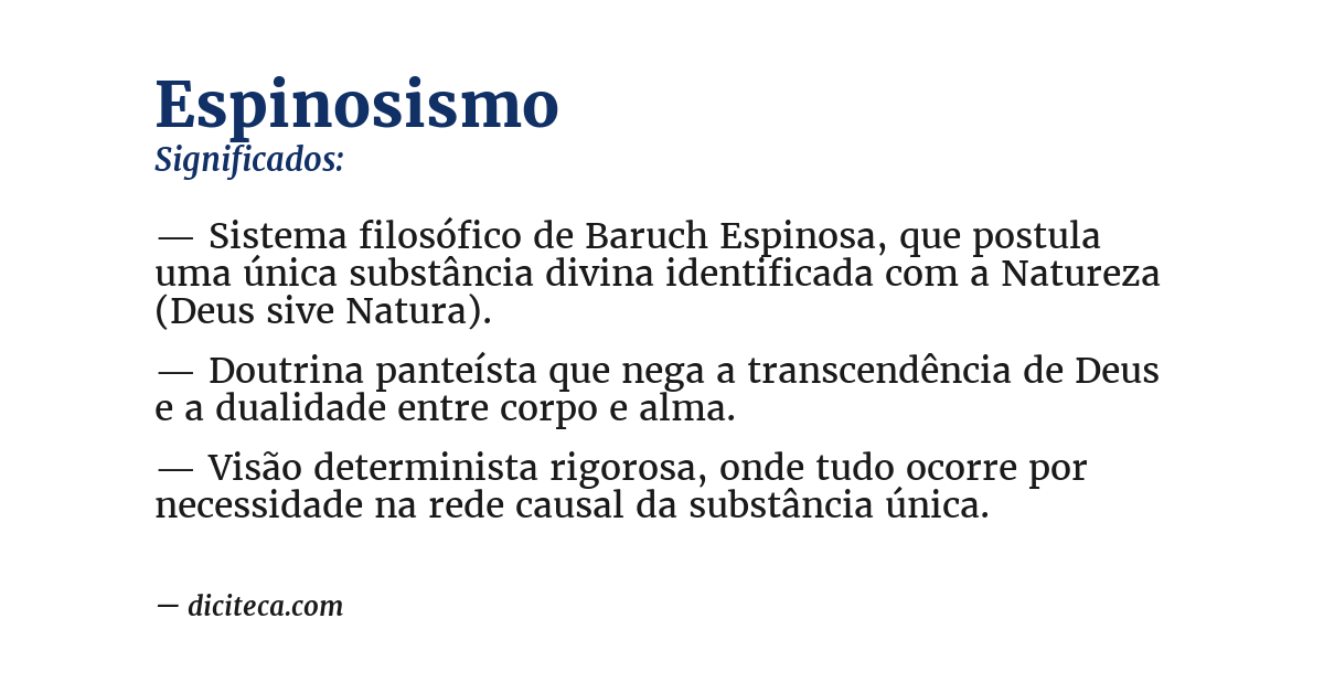 Significado de espinosismo