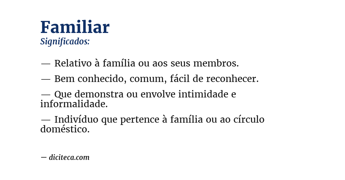 Significado de familiar
