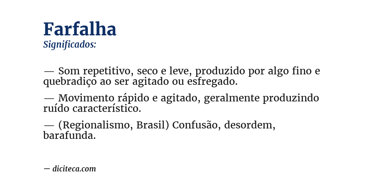 Significado de farfalha