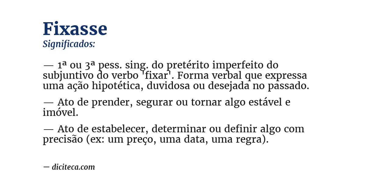 Significado de fixasse