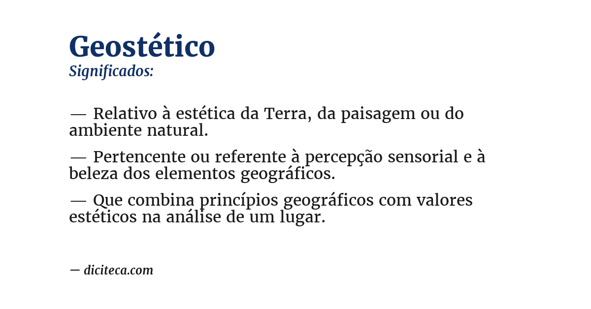 Significado de geostético