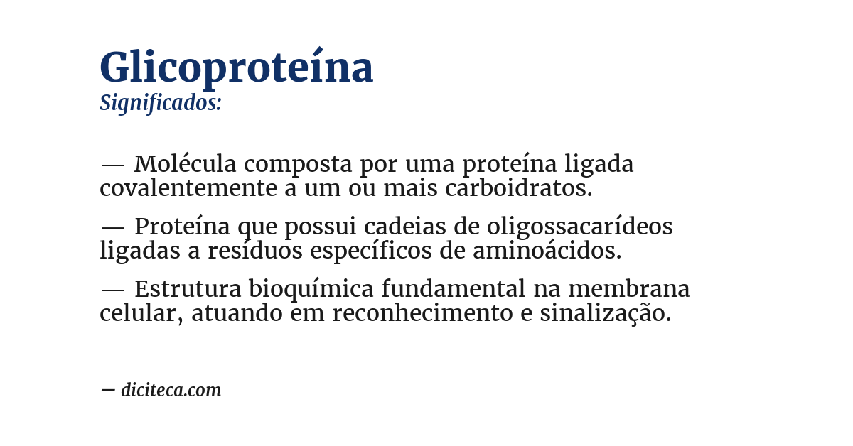 Significado de glicoproteína