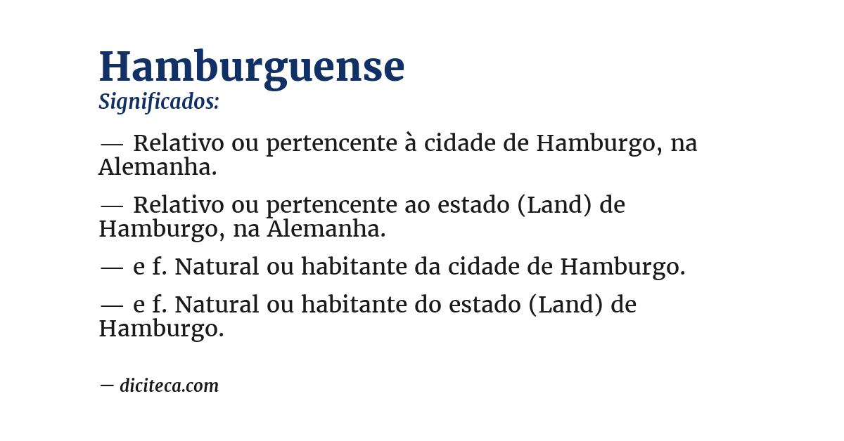 Significado de hamburguense
