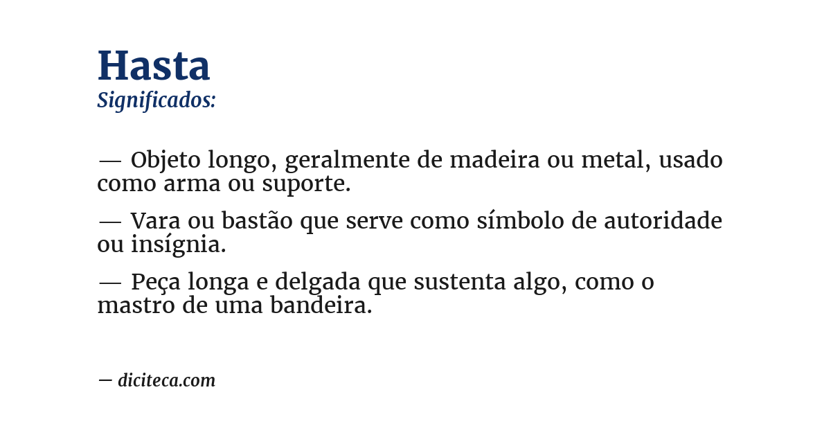 Significado de hasta