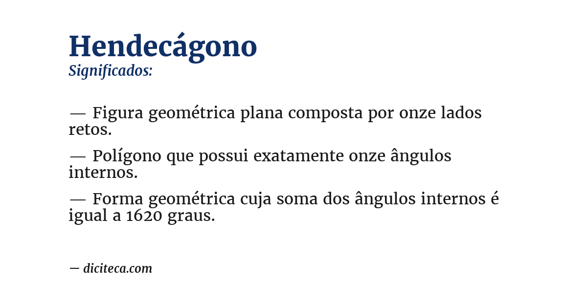 Significado de hendecágono