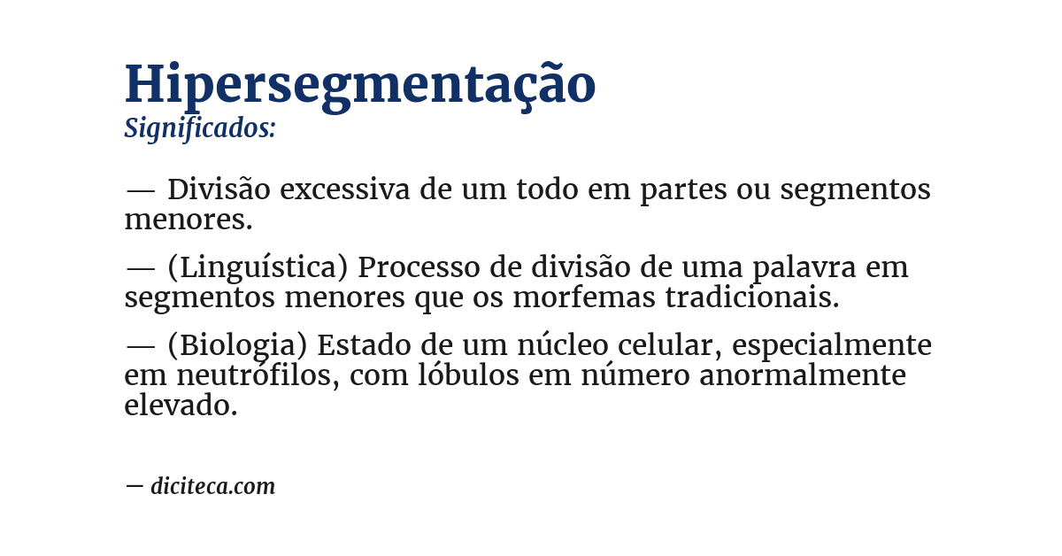 Significado de hipersegmentação