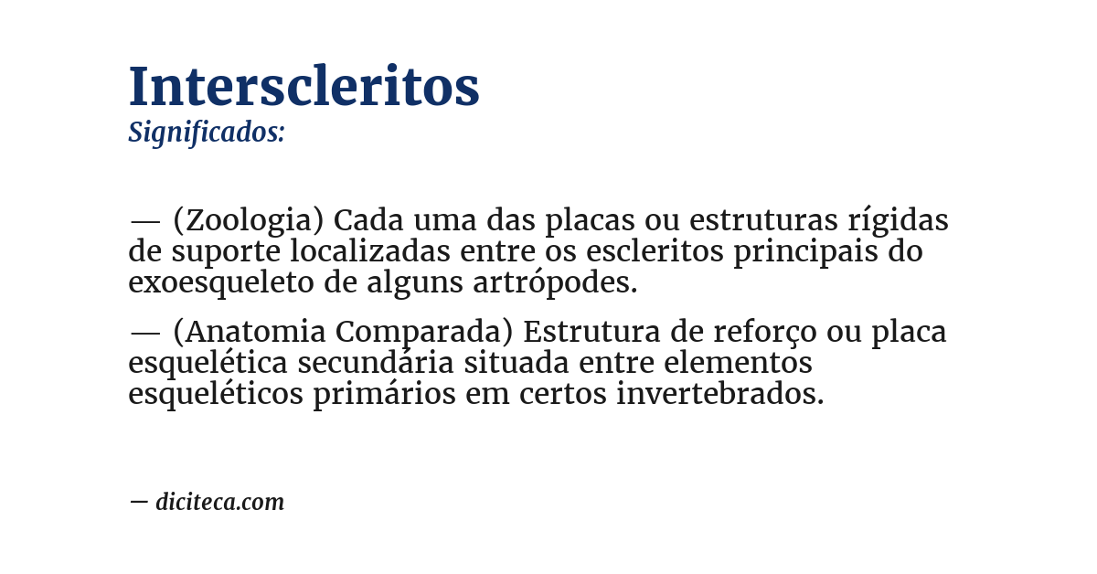 Significado de interscleritos
